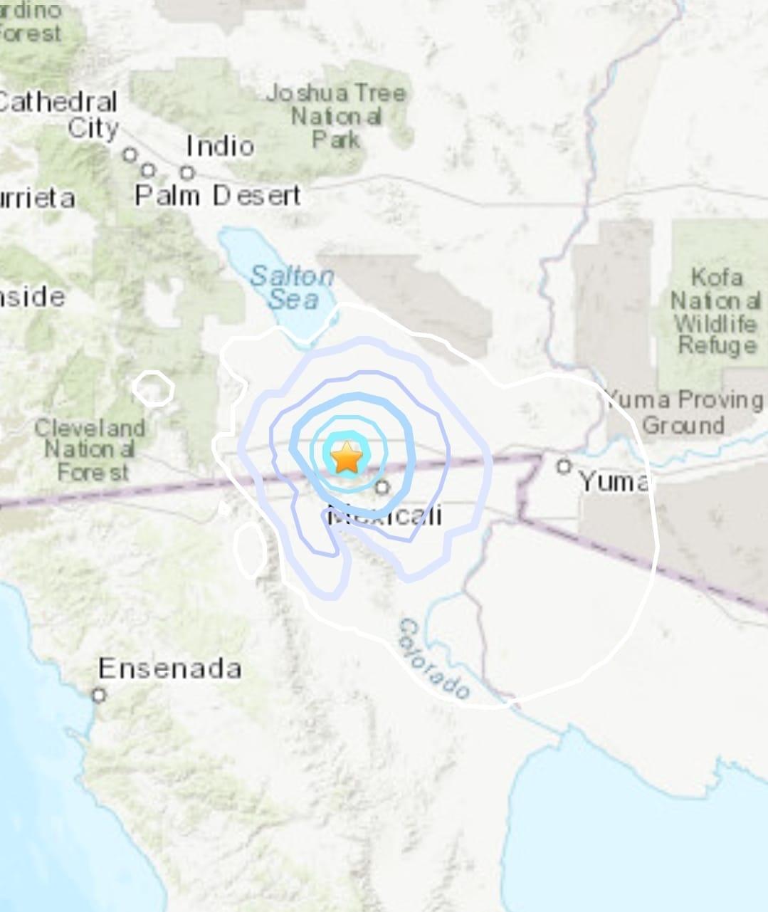 Se registra sismo magnitud 3.6 con percepción en Mexicali