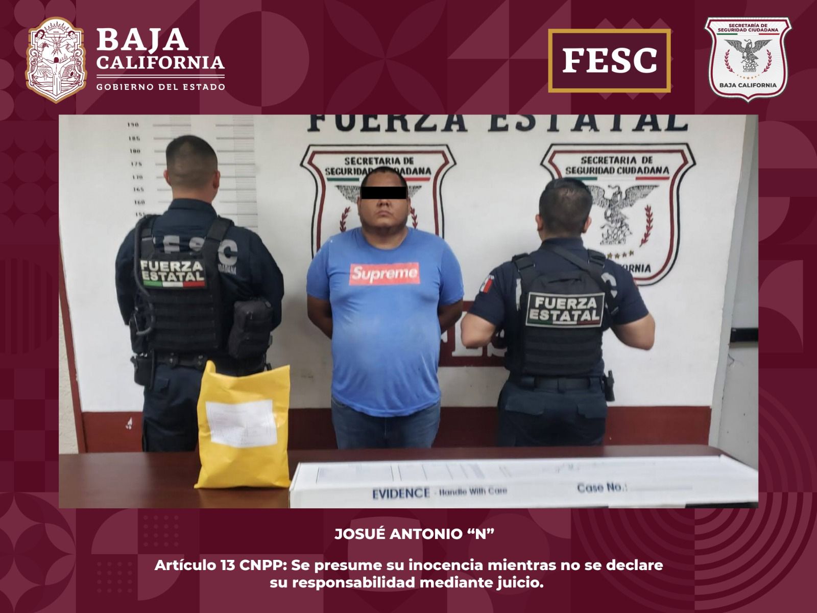 Detienen FESC y SEDENA a hombre armado en el Valle de Mexicali