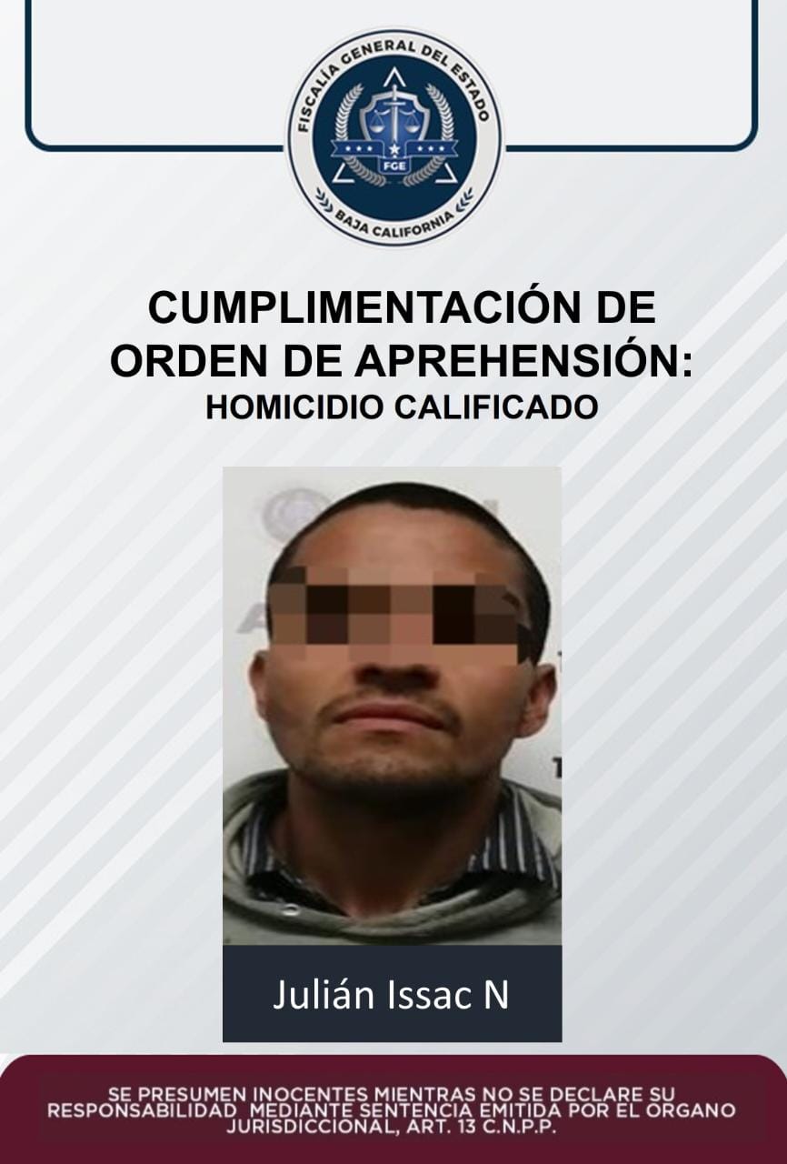 Presunto homicida es rastreado y aprehendido por la FGE, durante operativo de inteligencia desplegado en Ensenada