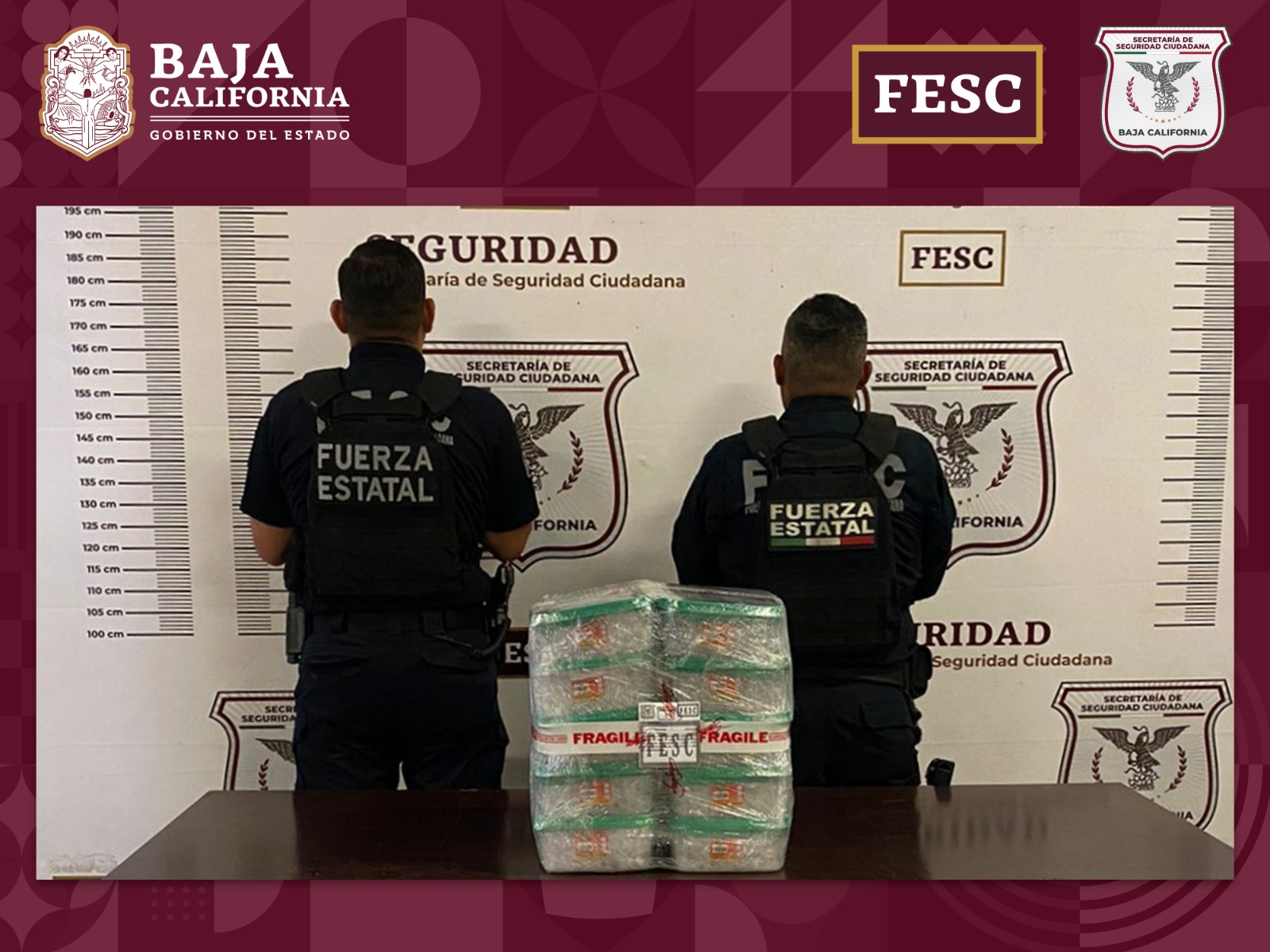 Localiza FESC 25 kilos de metanfetamina abandonada en Tijuana