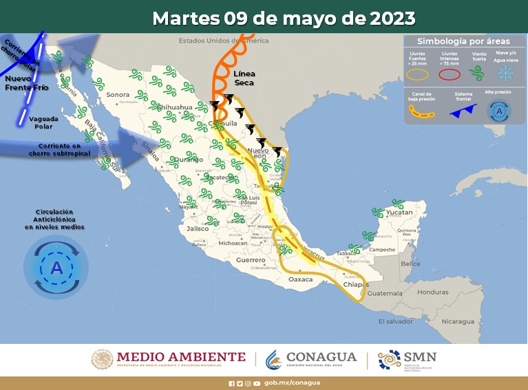 Informa Protección Civil de BC sobre rachas de viento en la región a partir de este lunes