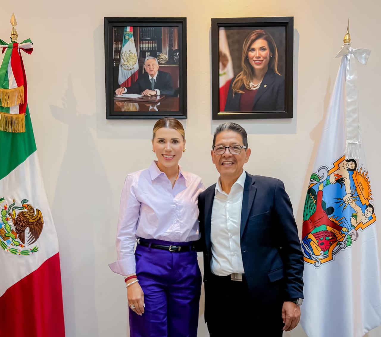 Regidor José Cañada se reunió con la gobernadora Marina del Pilar en Tijuana