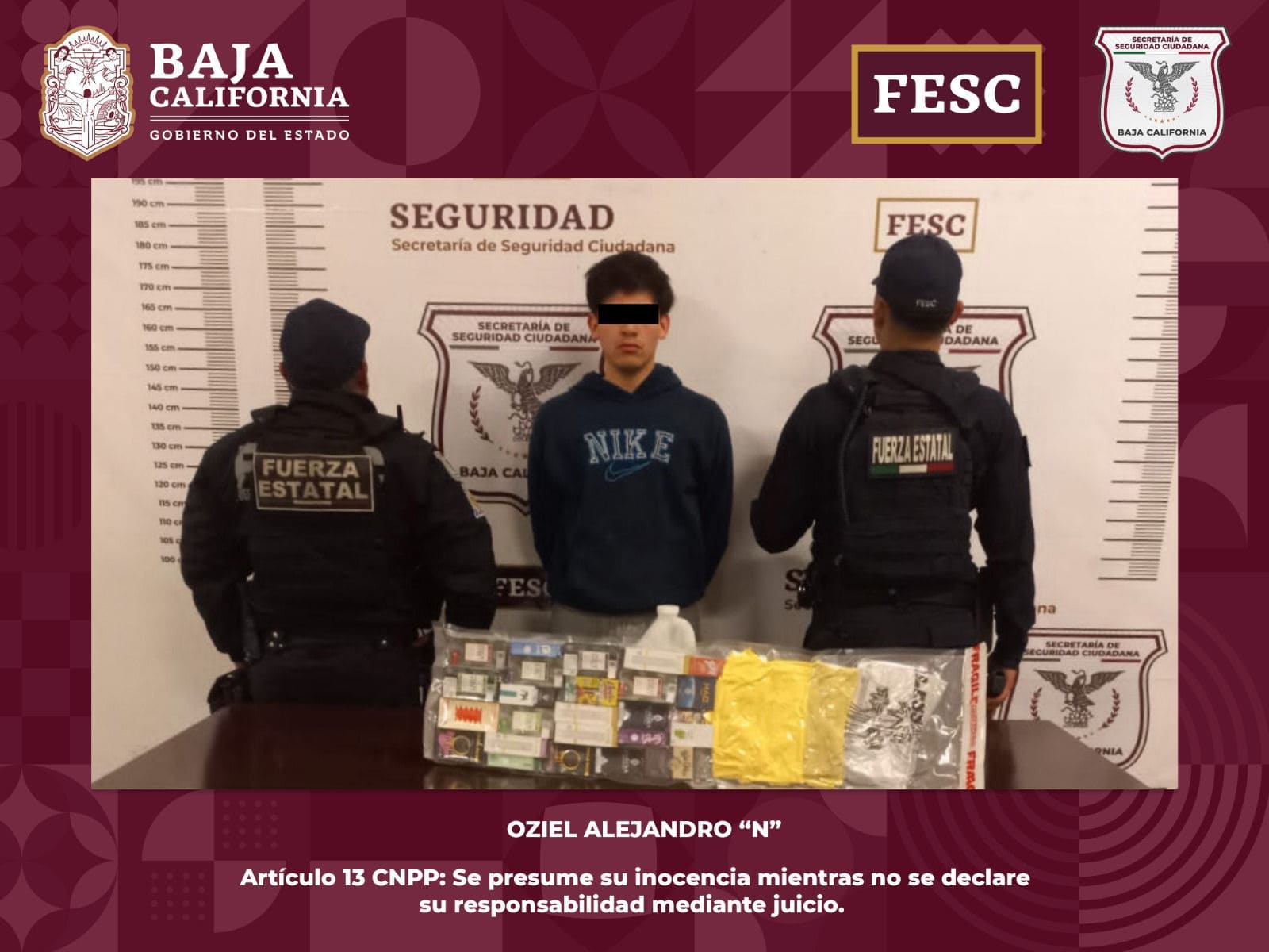 DETIENE FUERZA ESTATAL A JOVEN EN POSESIÓN DE MARIHUANA LÍQUIDA, EN TIJUANA