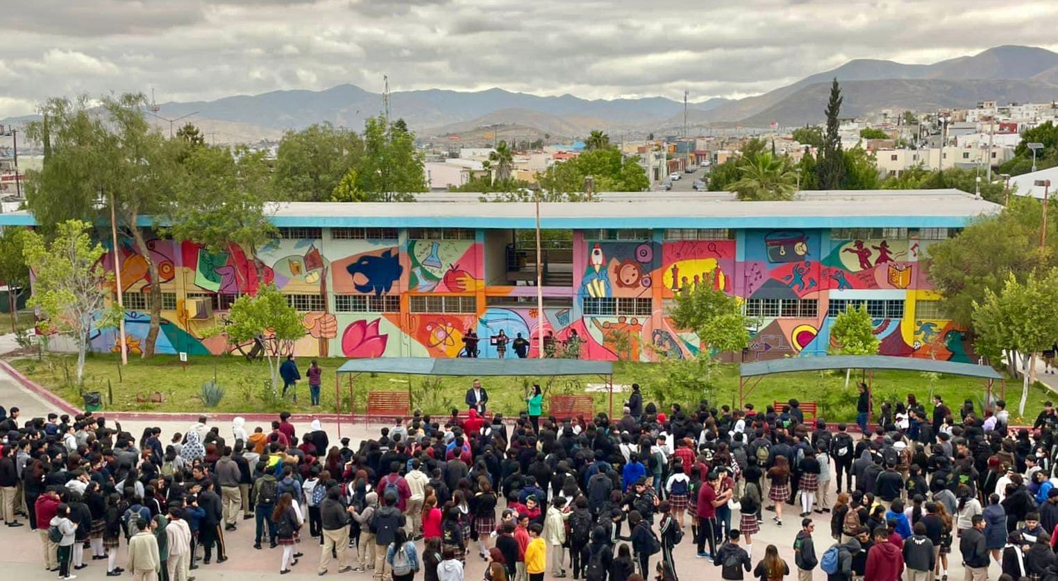 FOMENTA CECYTE BC LA EXPRESIÓN ARTÍSTICA CON INAUGURACIÓN DE MAGNO MURAL EN PLANTEL EL FLORIDO