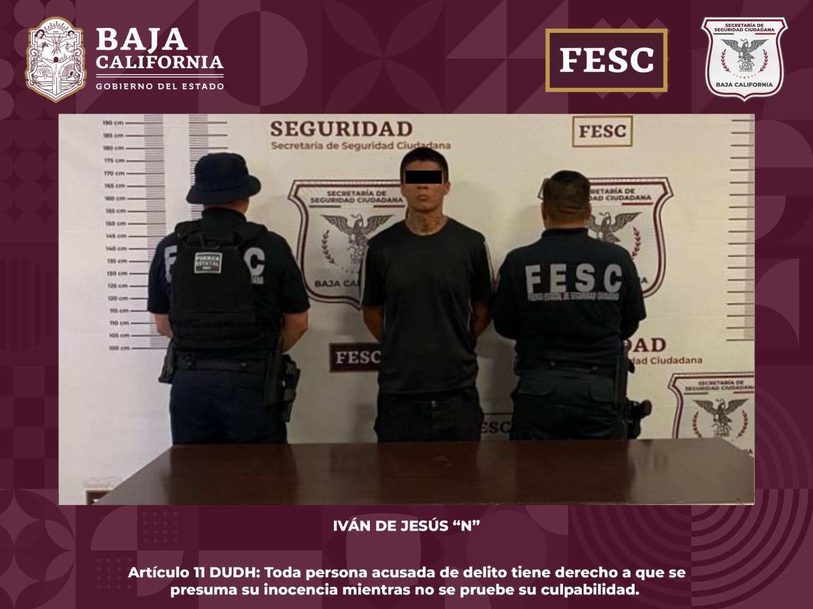 DETIENE FUERZA ESTATAL EN TIJUANA A HOMBRE BUSCADO POR AUTORIDADES EN EL EXTRANJERO