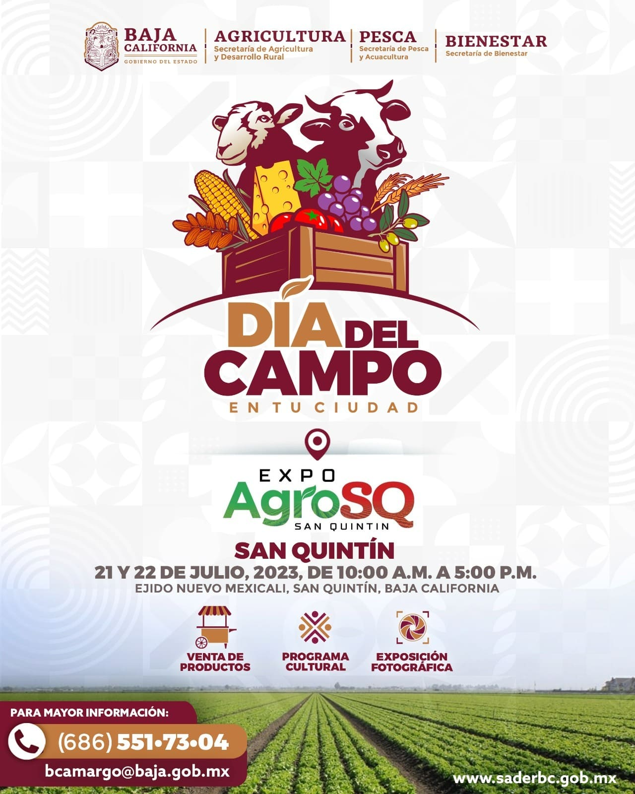 INVITA SADERBC A FERIA DE FINANCIAMIENTO A PYMES AGROPECUARIOS DE SAN QUINTÍN