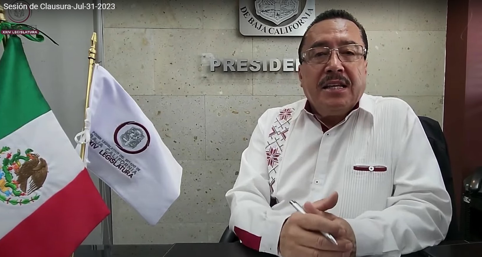 Presidente de la mesa directiva del congreso, da a conocer a la asamblea legislativa su informe de actividades