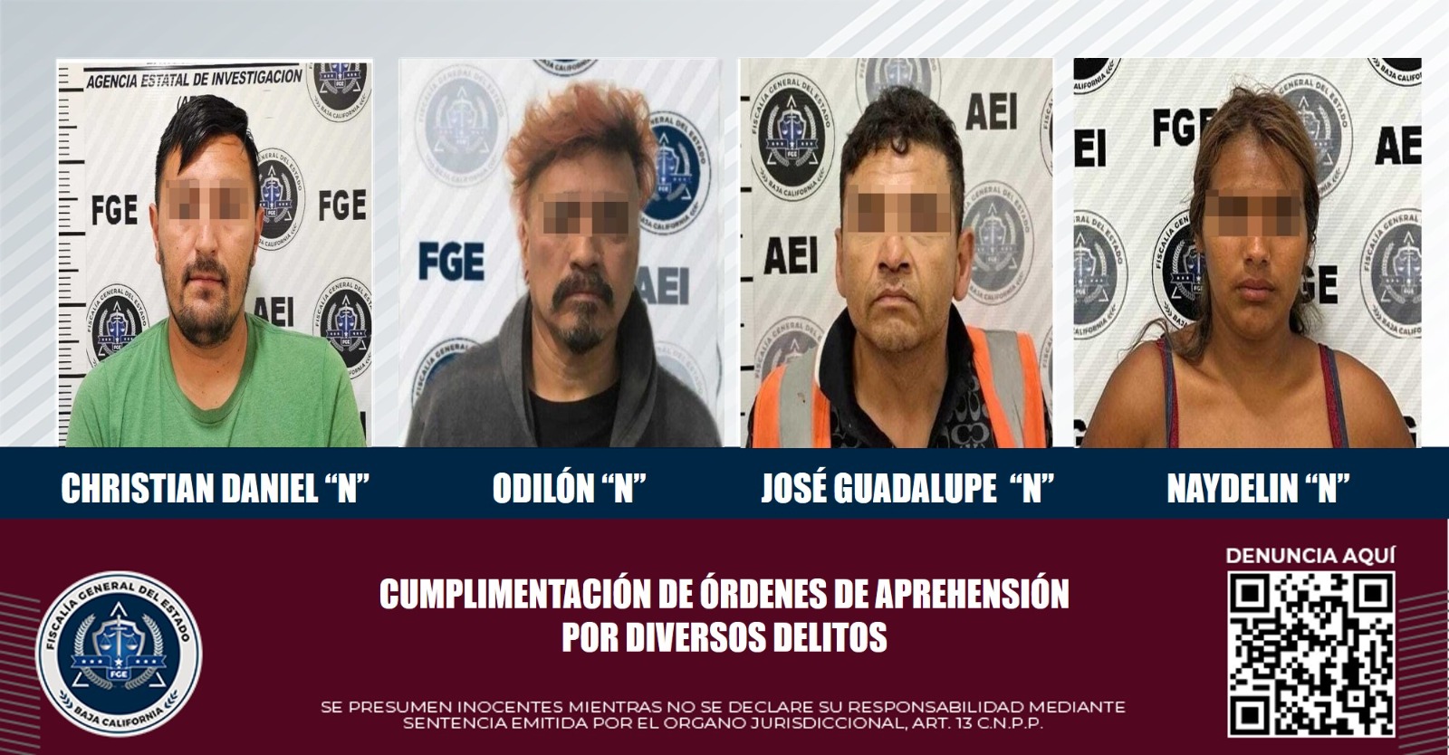 Obtiene y cumplimenta FGE mandamientos judiciales por pederastia, abuso sexual, robo y narcomenudeo