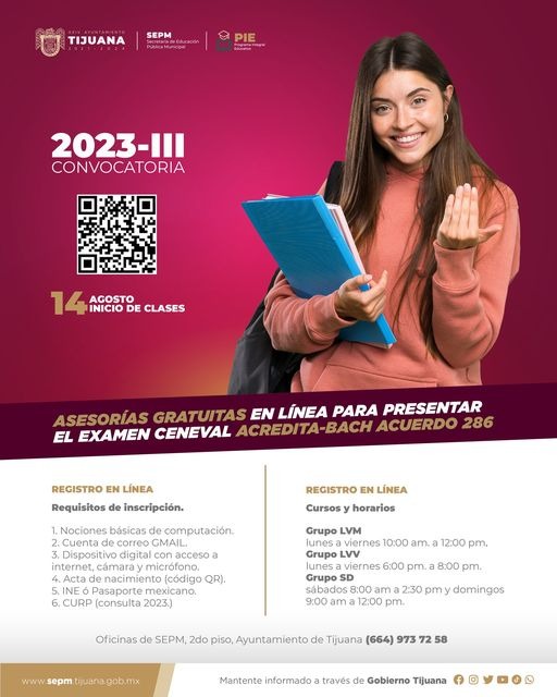 XXIV Ayuntamiento invita a mayores de 18 años a acreditar sus estudios de bachillerato