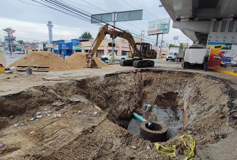 CONCLUYE CESPT TRABAJOS DEL SISTEMA SANITARIO EN BULEVAR ALBERTO LIMÓN Y GATO BRONCO