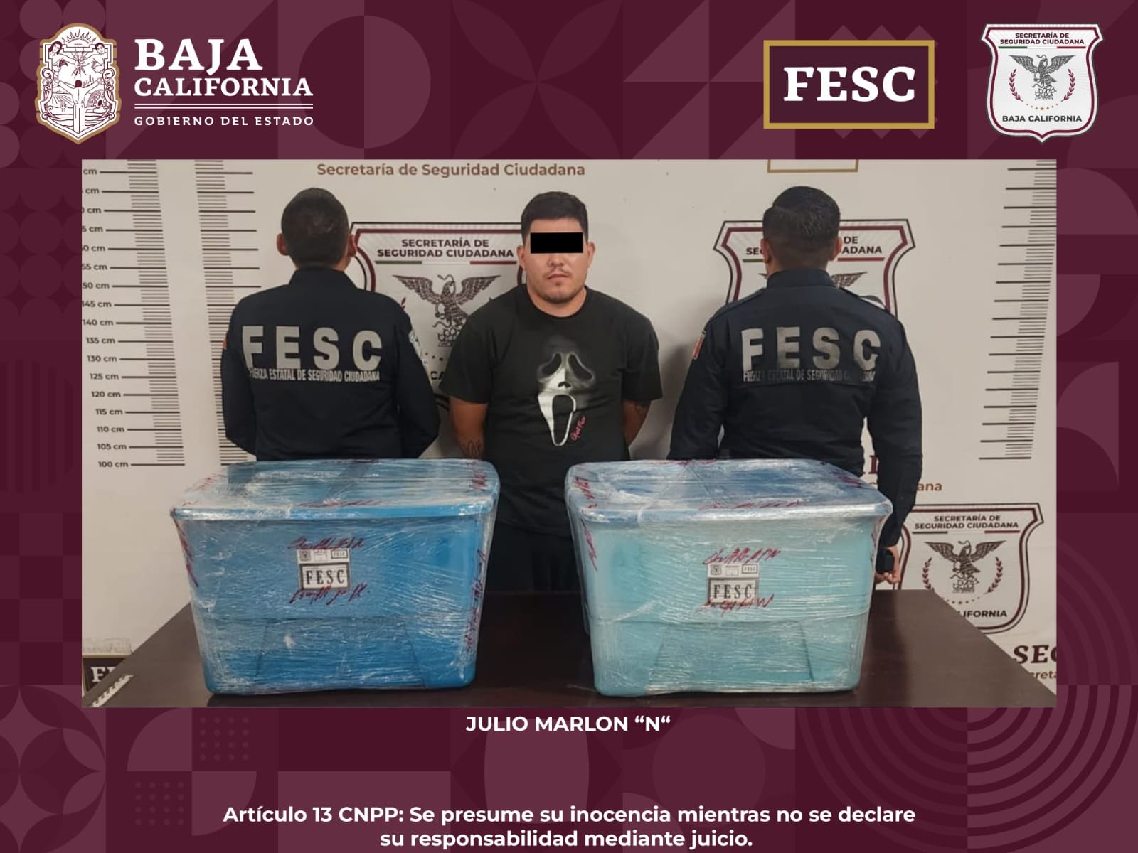 DECOMISA FESC MÁS DE 31 KILOS DE METANFETAMINA EN TIJUANA; HAY UN HOMBRE DETENIDO