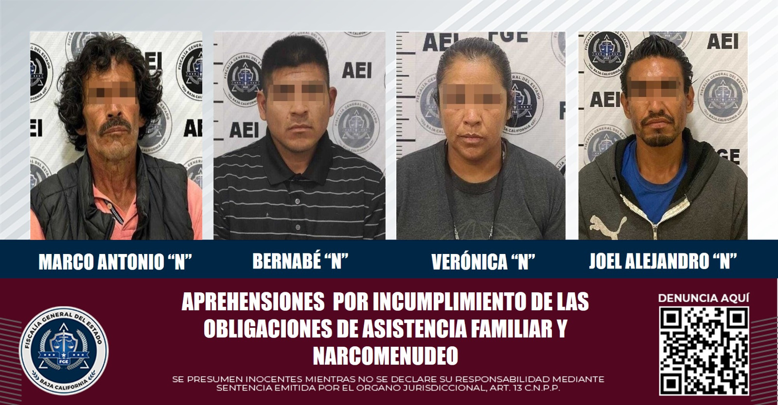 Son cumplimentados cuatro mandamientos judiciales por agentes investigadores de la FGE