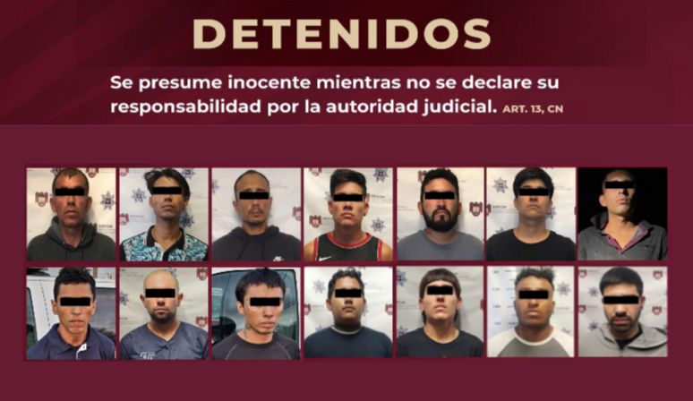 SSPCM detiene a 30 armados y 9 homicidas