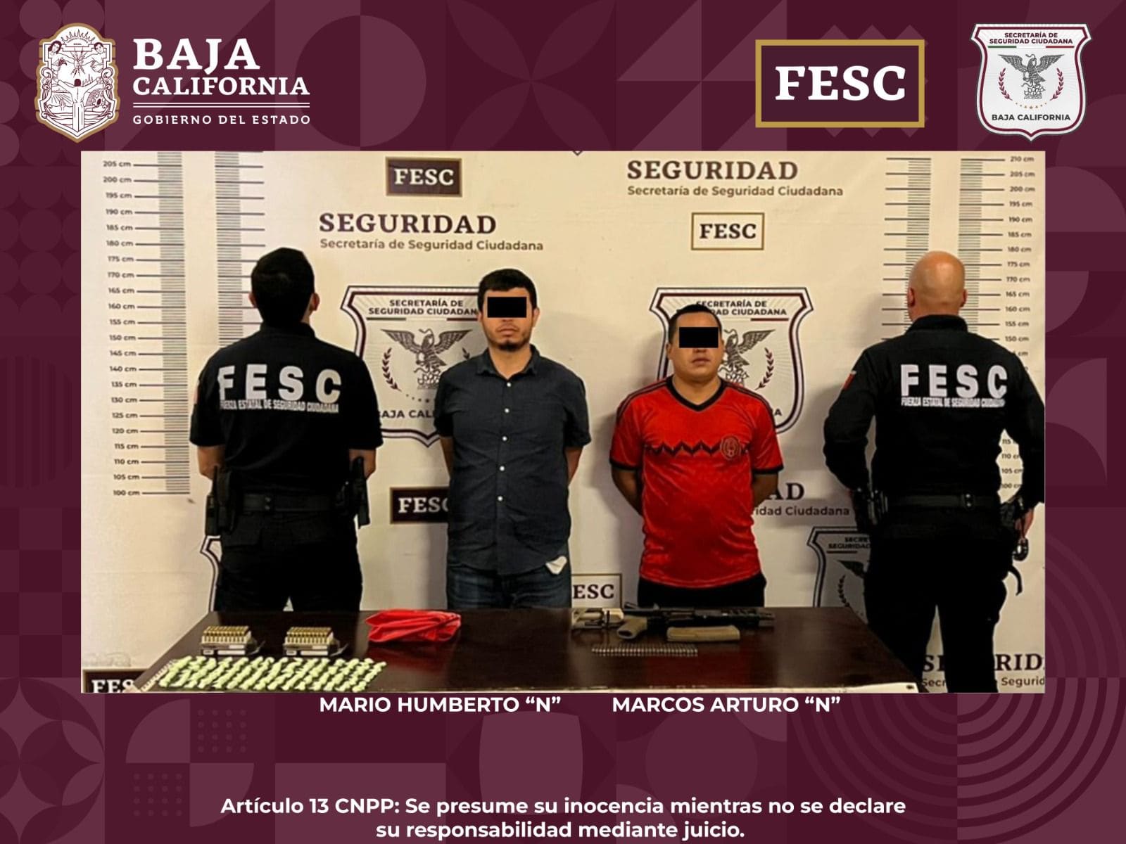 ASEGURA FUERZA ESTATAL ARMA, CARTUCHOS Y METANFETAMINA; HAY DOS DETENIDOS