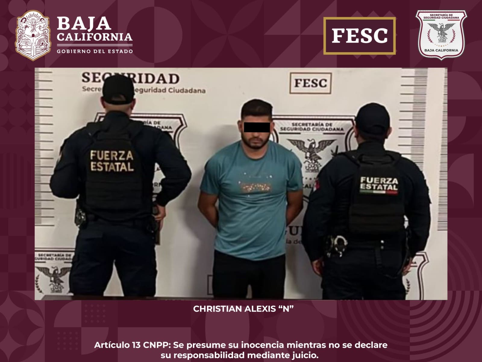 CAPTURA FESC A HOMBRE CON ORDEN DE APREHENSIÓN POR EL DELITO DE HOMICIDIO