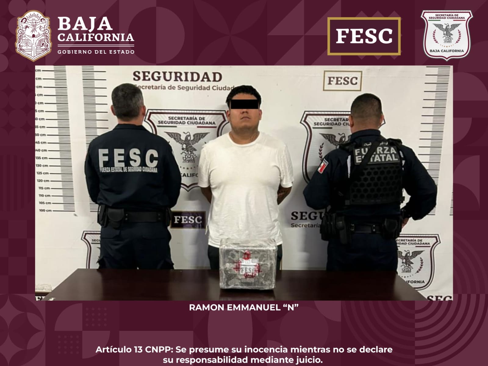 CAPTURA FESC A PRESUNTO GENERADOR DE VIOLENCIA EN TIJUANA