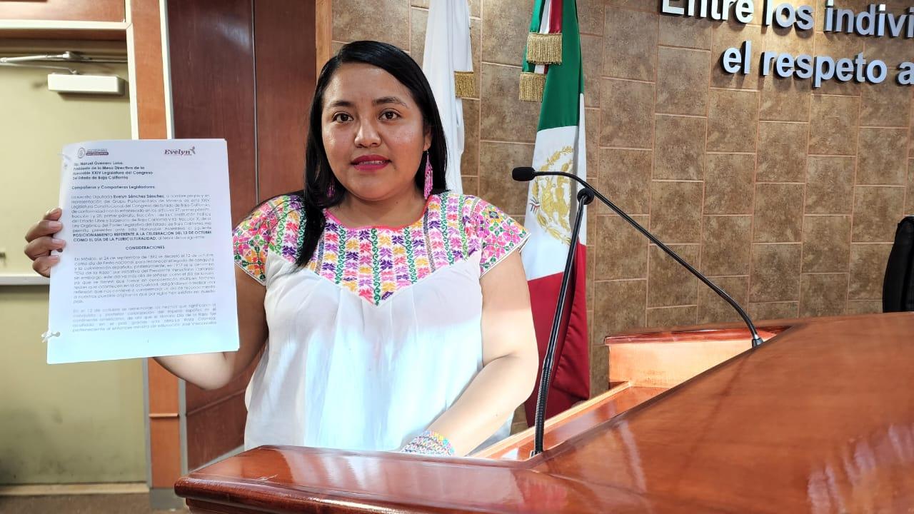 Diputada Evelyn Sánchez se pronuncia por el “Día de la nación pluricultural”