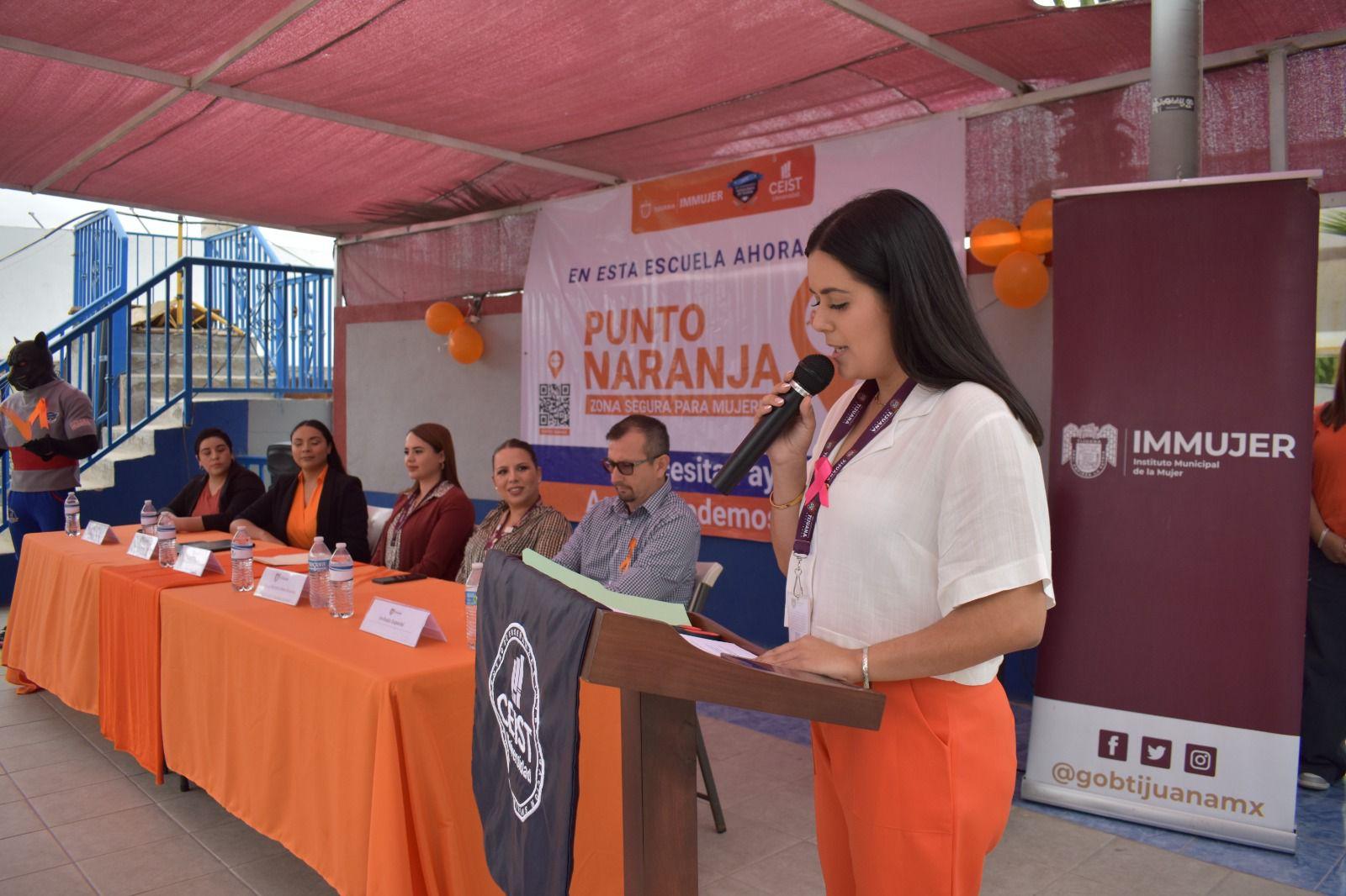 CEIST universidad se suma a la campaña de IMMUJER Punto Naranja