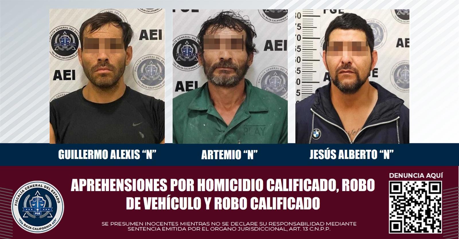 Quedan a disposición de un juez tres hombres que contaban con orden de aprehensión