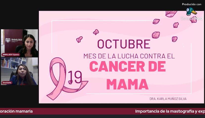 Concientiza IMMUJER sobre prevención del cáncer de mama con pláticas virtuales