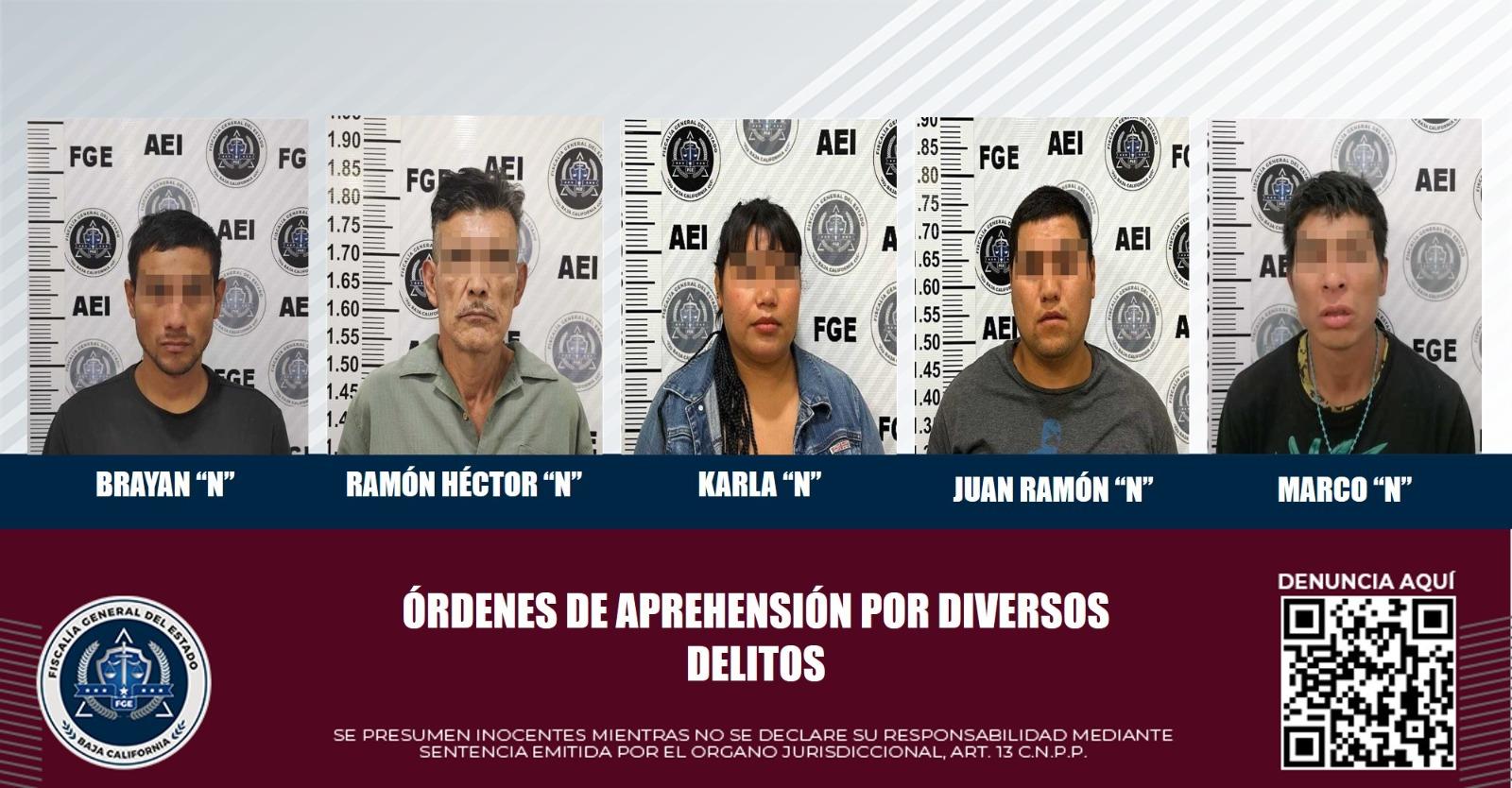 Obtiene y cumplimenta FGE órdenes de aprehensión por diversos delitos