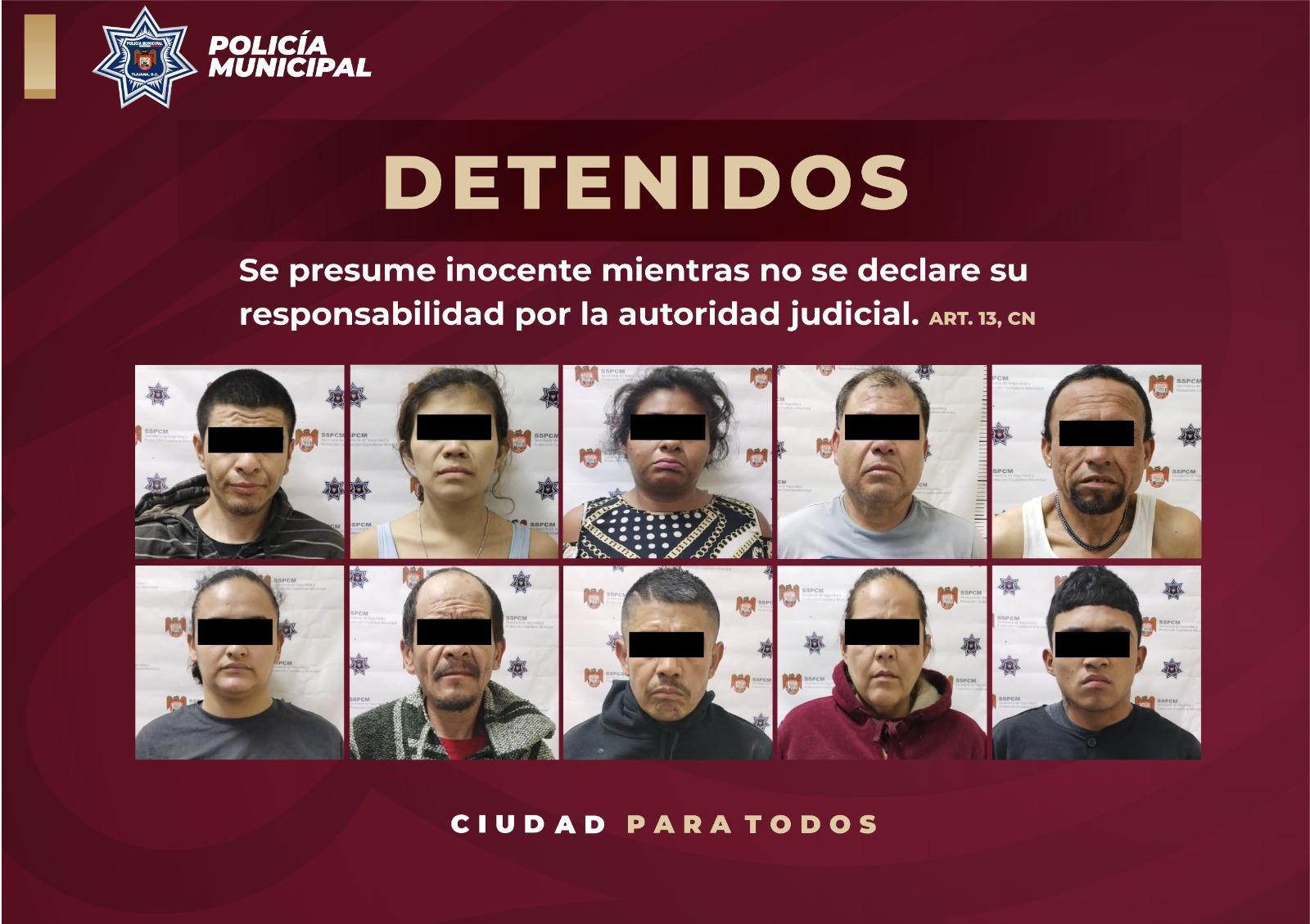 Policía Municipal detiene a 10 involucrados en privación ilegal de la libertad