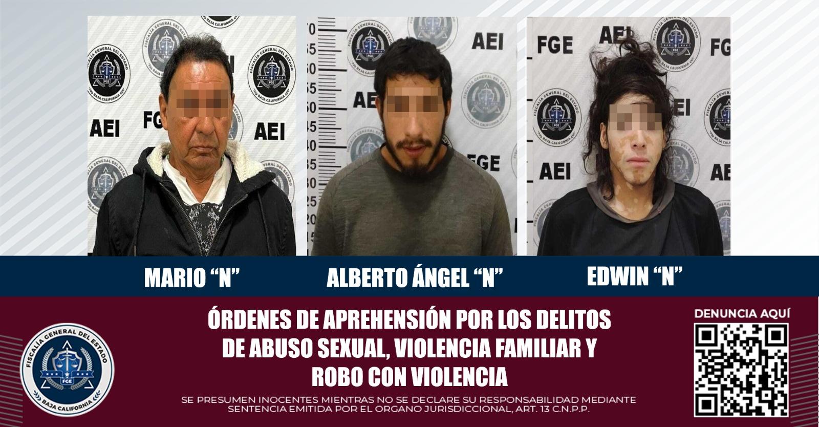 Cumplimenta FGE órdenes de aprehensión por abuso sexual, violencia familiar y robo con violencia