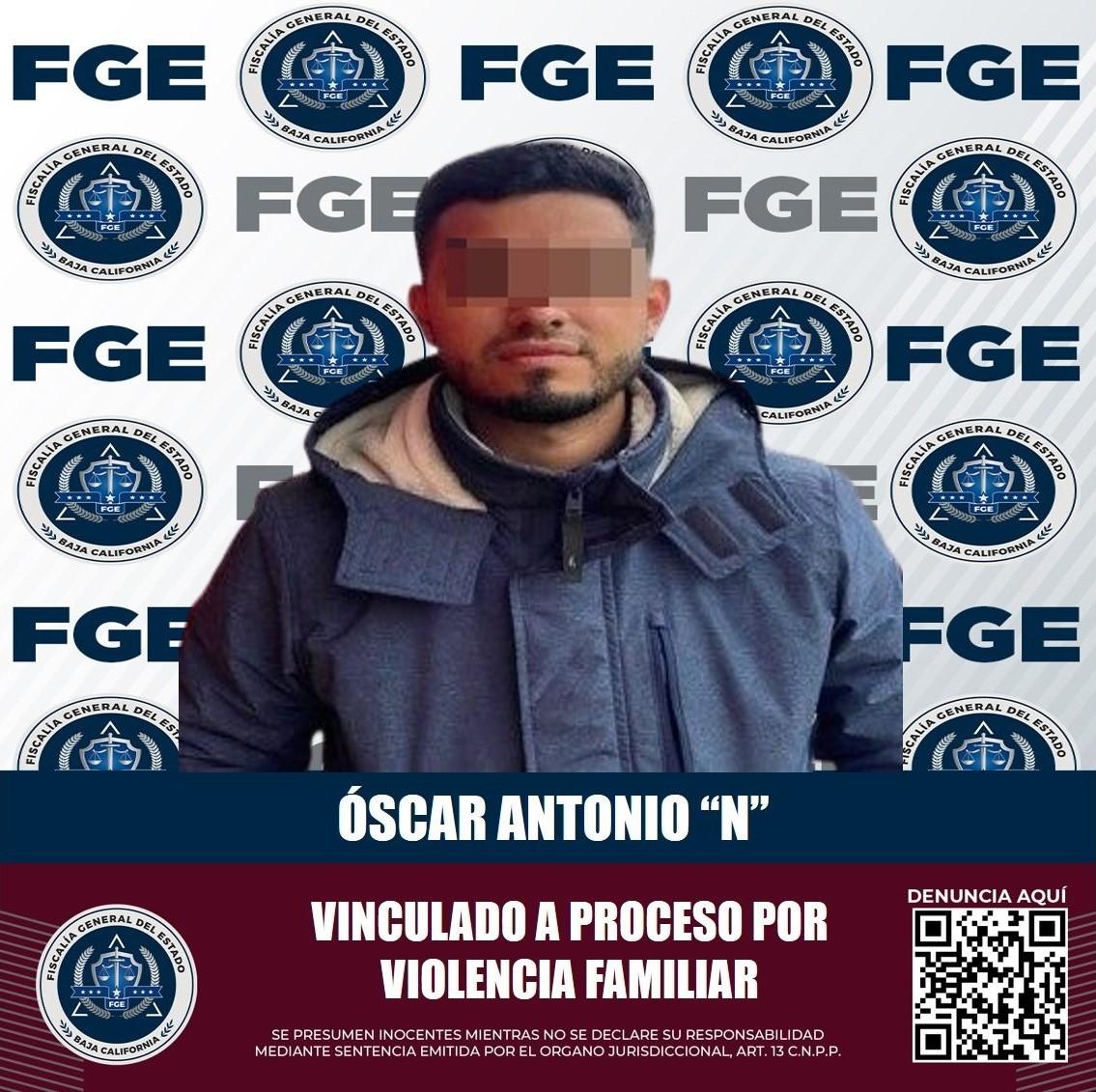 Obtiene FGE vinculación a proceso de acusado por el delito de violencia familiar en Tecate