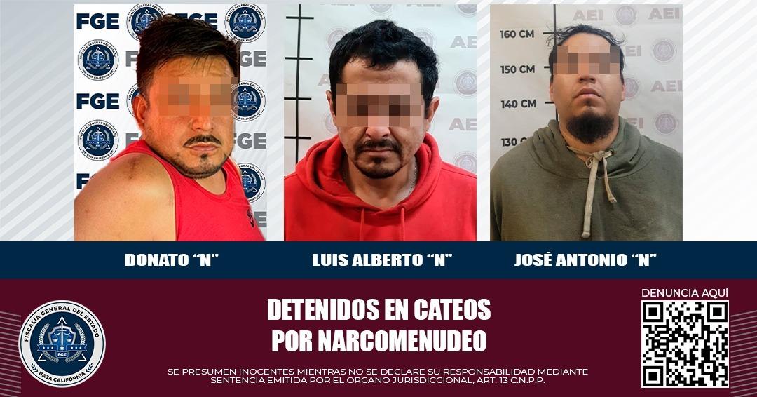 La FGE mantiene el combate al narcomenudeo; tres detenidos en cateos