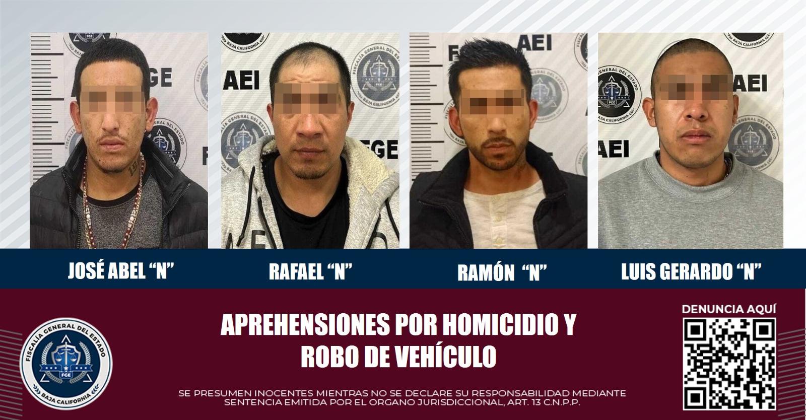 Cumplimenta FGE órdenes de aprehensión por homicidio y robo de vehículo