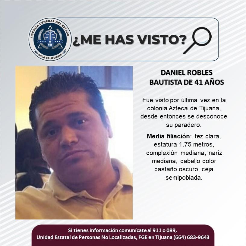 Servicio social: Se Daniel Robles Bautista de 41 años