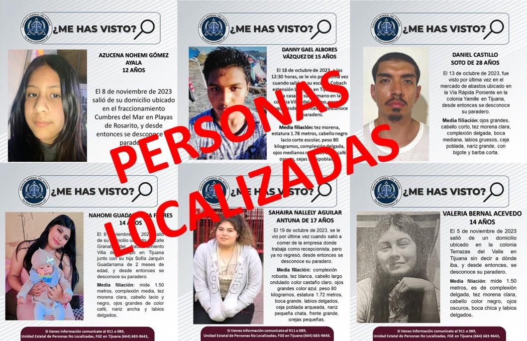 FGE localiza a siete personas reportadas como desaparecidas