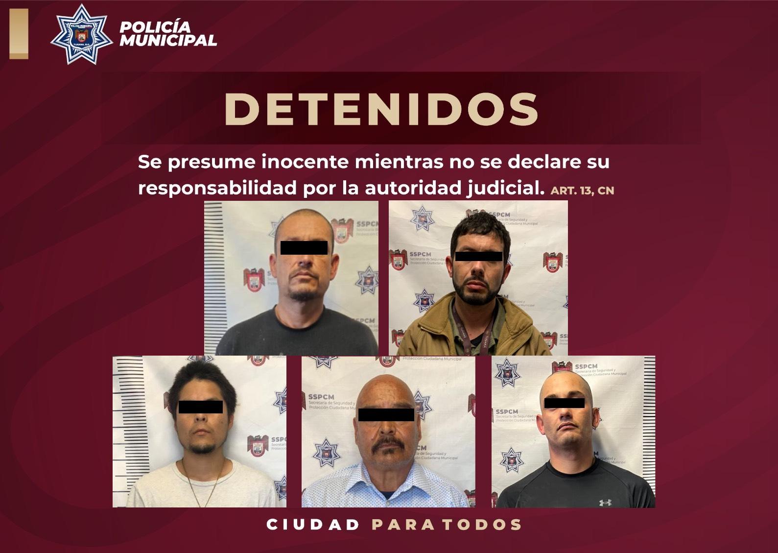 En 24 horas, Policía Municipal detiene a cinco personas armadas