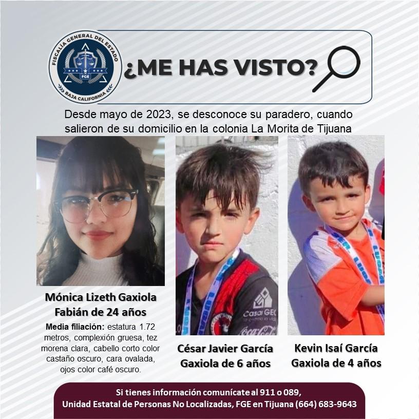 Servicio social: Se busca a Mónica Lizeth Gaxiola Fabián de 24 años e hijos de 6 y 4 años