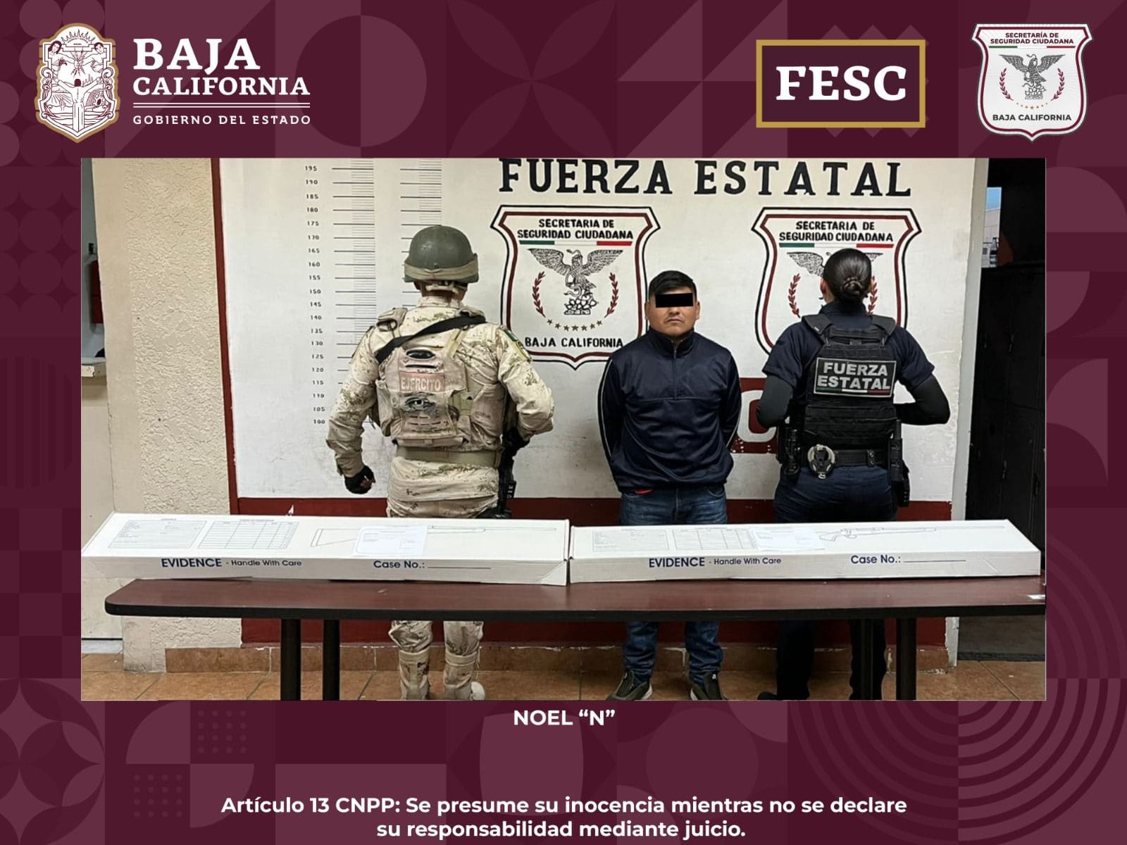 DETIENEN FESC Y SEDENA A HOMBRE CON ARMAS DE FUEGO EN MEXICALI