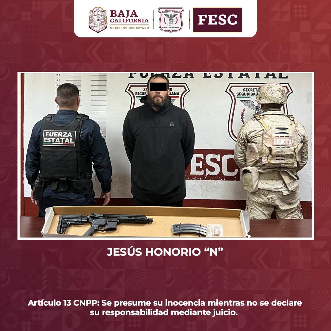 Detiene FESC y SEDENA a individuo armado en Mexicali