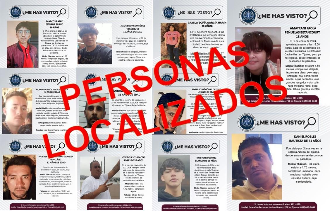 FGE localiza a once personas reportadas como desaparecidas