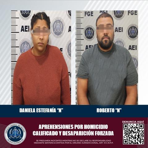 La agencia Estatal de investigación captura a dos personas con orden de aprehensión por homicidio calificado y desaparición forzada
