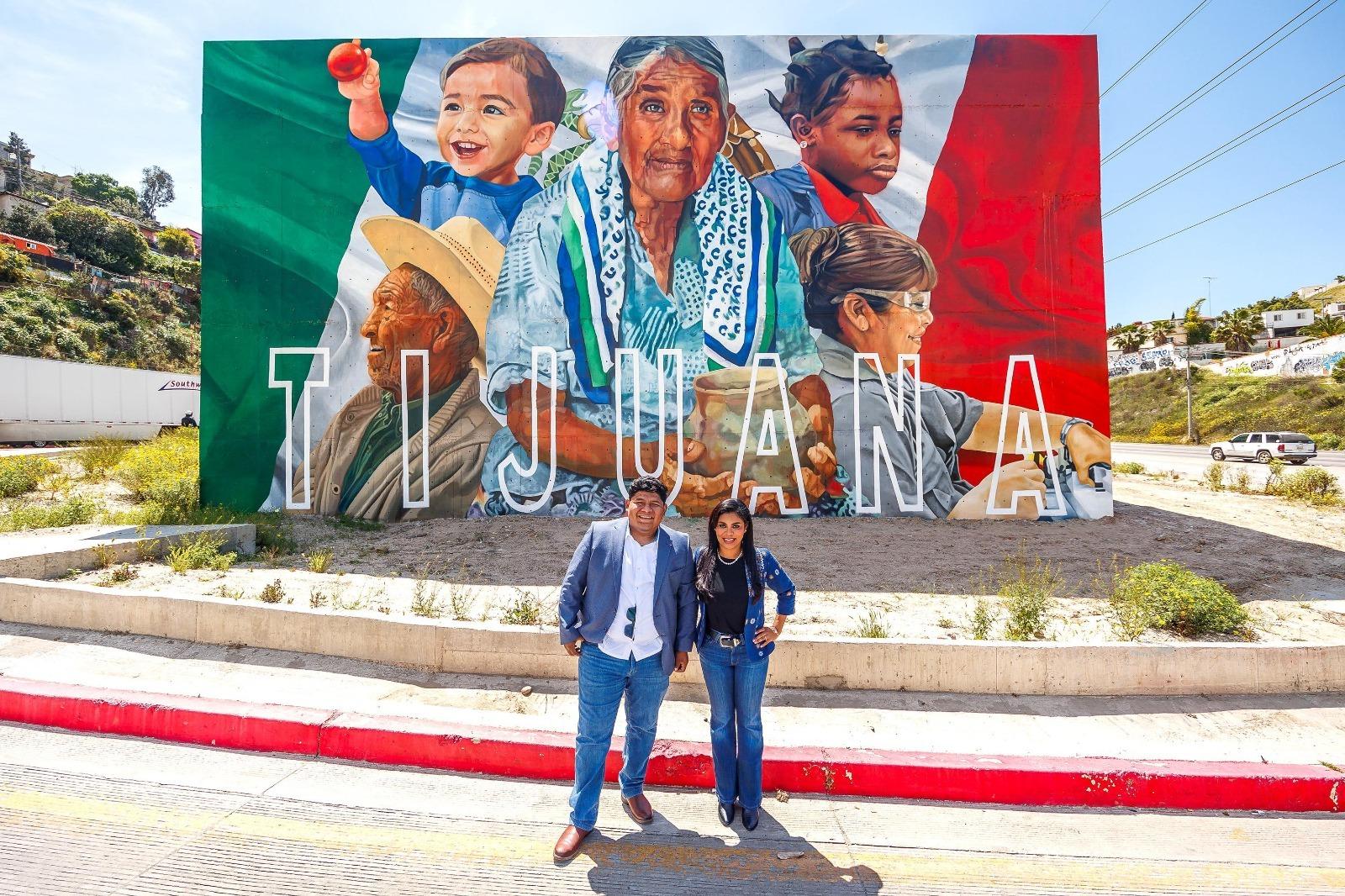 Premio nacional de la juventud resalta con mural en rampa de frenado: Alcaldesa de Tijuana