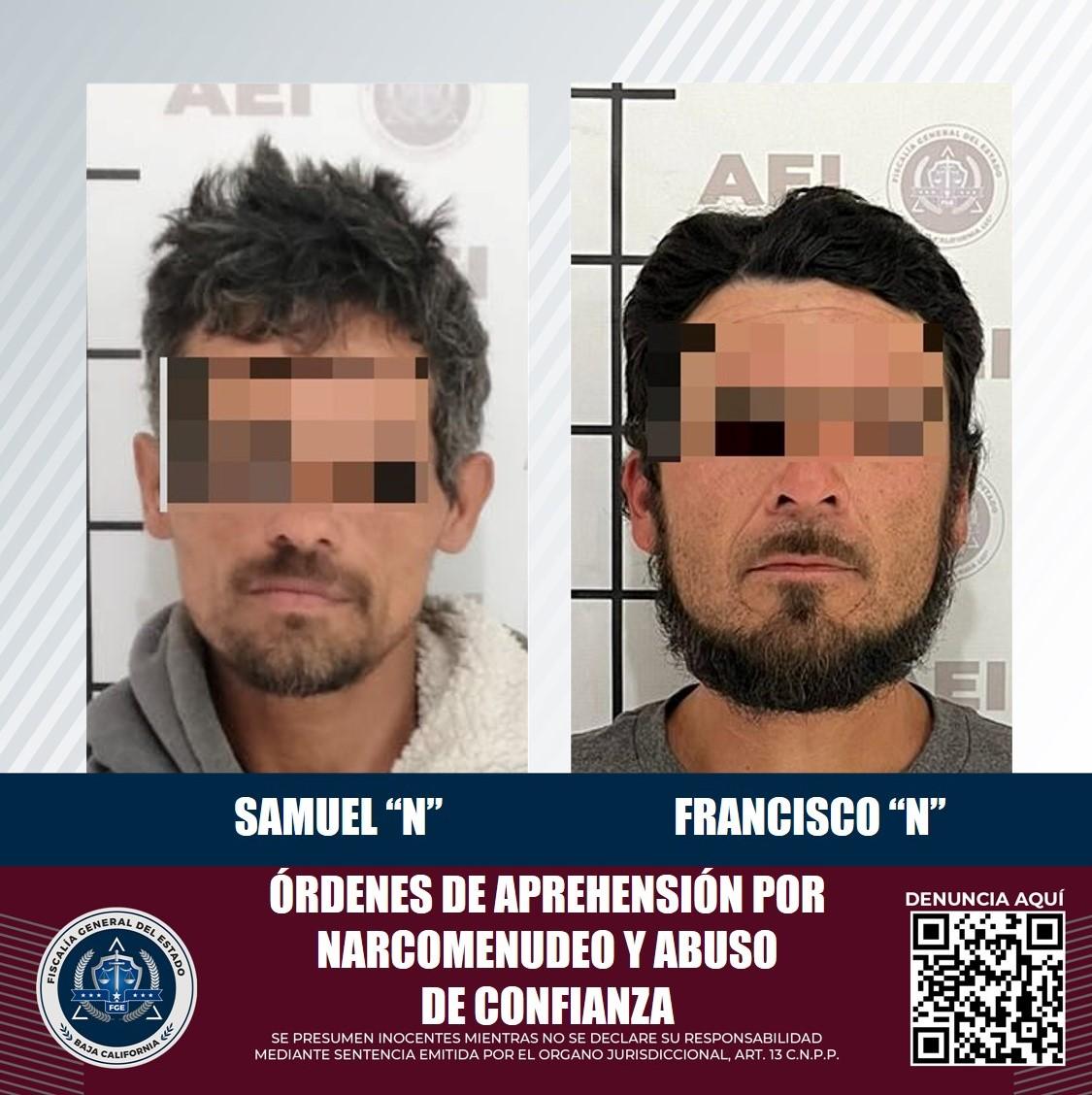 Agentes de la FGE cumplimentan órdenes de aprehensión por abuso de confianza y narcomenudeo