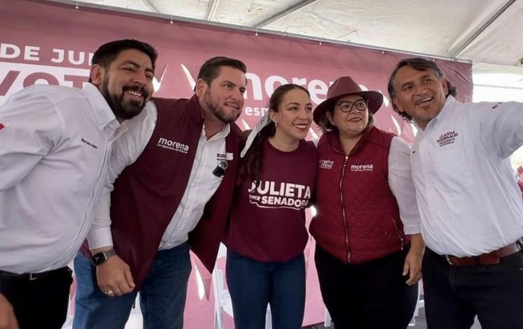 Evangelina Moreno en unidad con Ismael Burgueño y  Julieta Ramírez trabaja por el segundo piso de la 4T