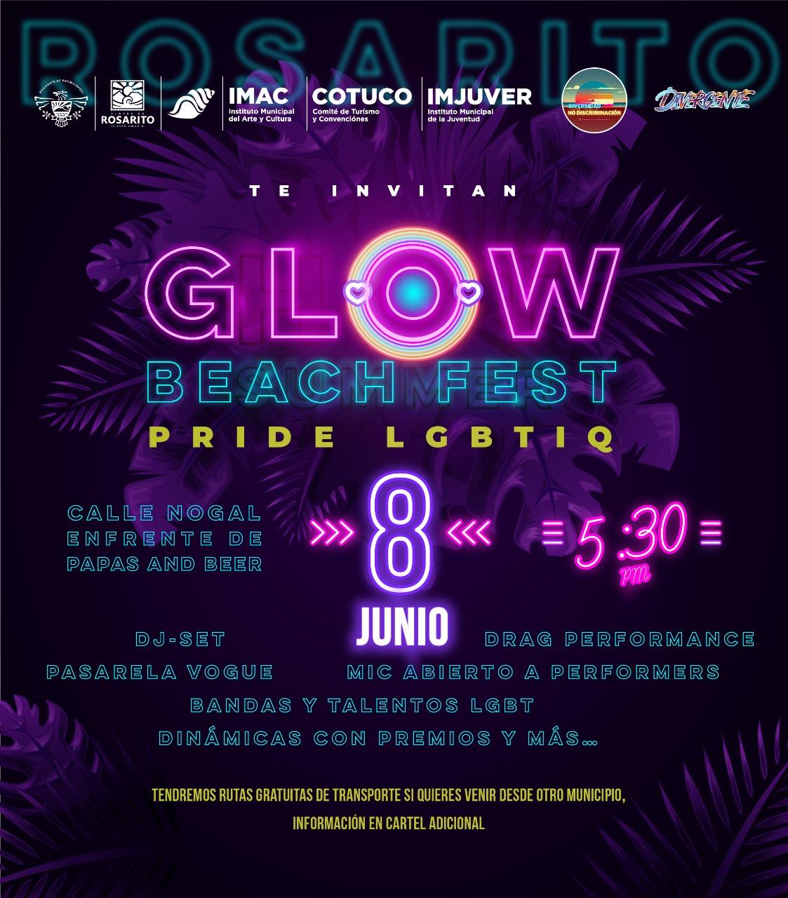 Anuncia Gobierno Municipal y Comité Divergente el Glow Beach Fest Pride LGBTIQ para celebrar la Diversidad