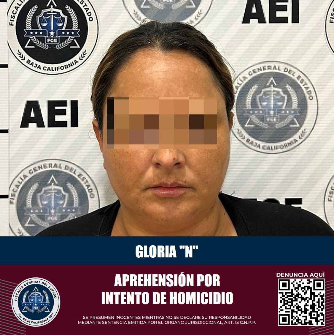 Aprehende fiscalía a mujer por intento de homicidio