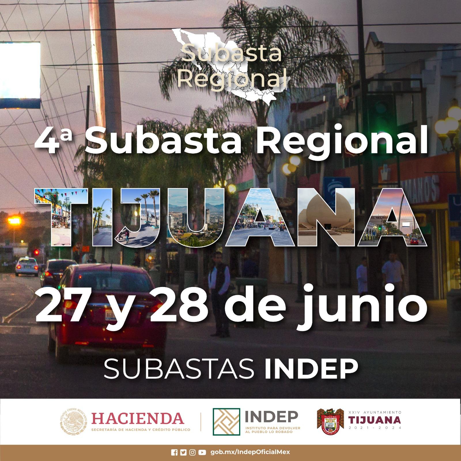 Instituto para devolver al pueblo lo robado realizará cuarta subasta regional en Tijuana