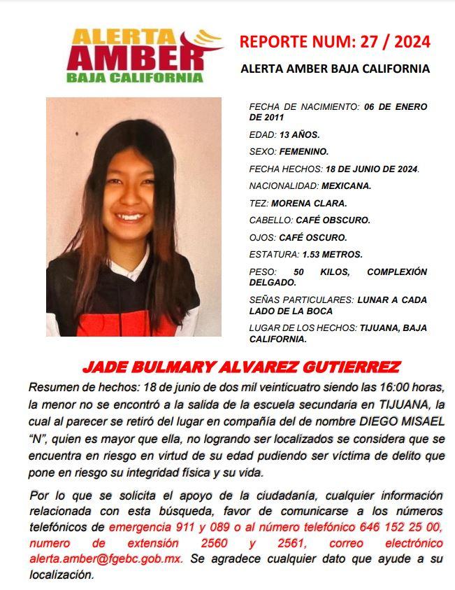 ALERTA AMBER BAJA CALIFORNIA