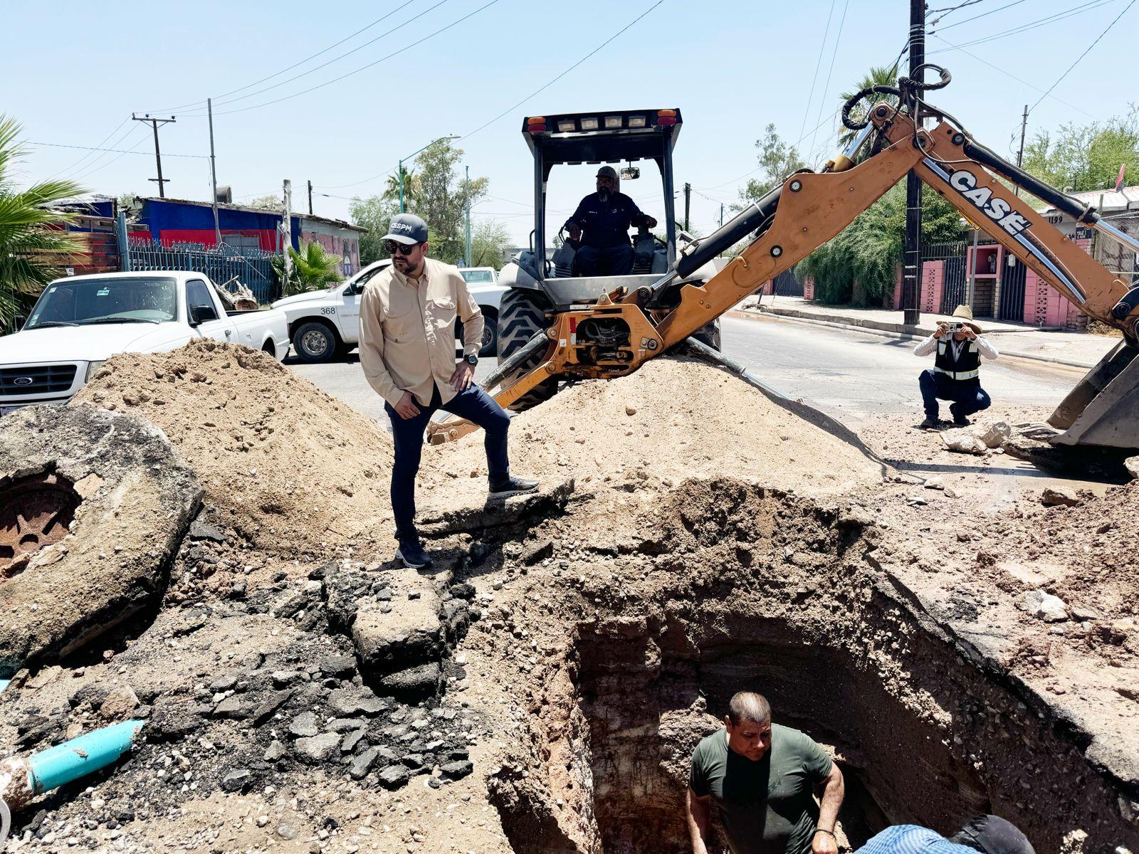 DIRECTOR DE CESPM REALIZA RECORRIDO POR OBRAS DE INFRAESTRUCTURA HÍDRICA EN MEXICALI