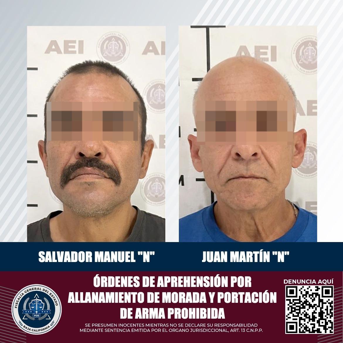 Dos hombres con orden de aprehensión quedan a disposición de un juez