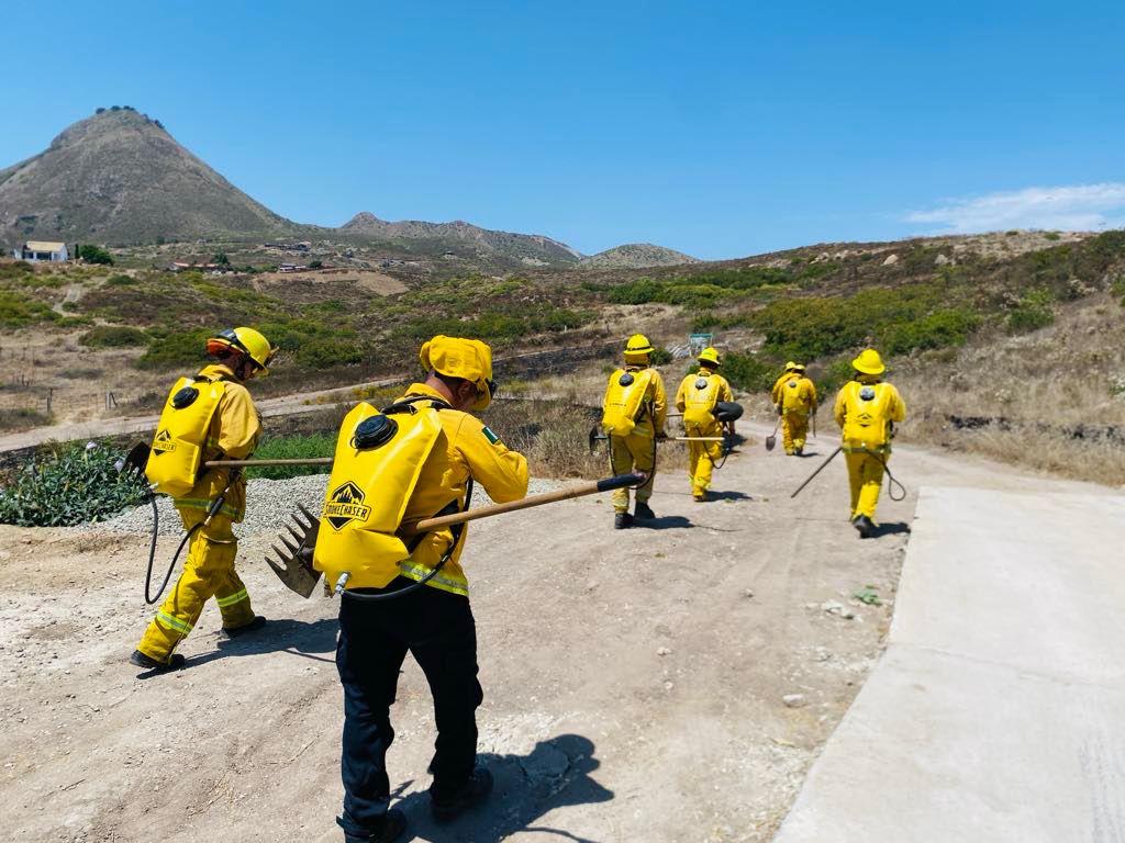 Realiza Bomberos Rosarito acciones preventivas ante incendios forestales en la Zona Sur