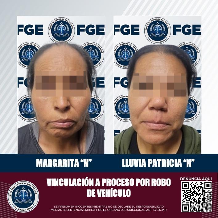 FGE vincula a proceso a dos mujeres por robo de vehículo