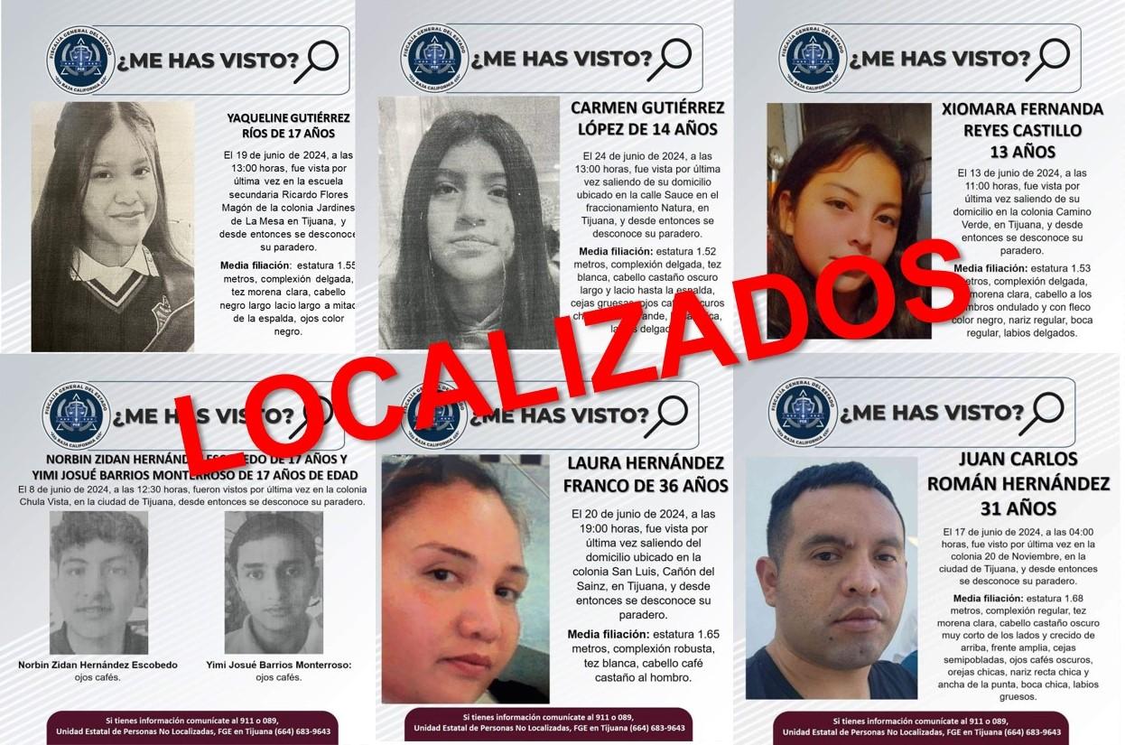 FGE localiza a siete personas reportadas como desaparecidas